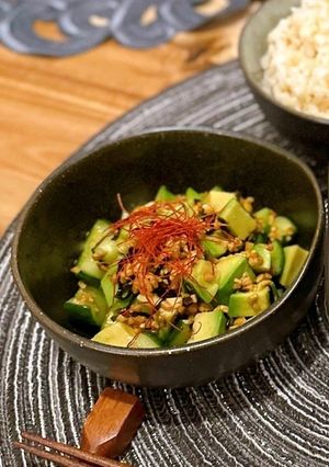 アボガドきゅうりの納豆塩昆布和え-レシピのメイン写真