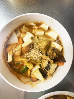 茄子椎茸きな粉ピリ辛あん炒味八宝回鍋肉風-レシピのメイン写真