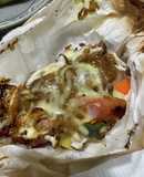 シャウエッセンと根菜のカレーチーズ焼き