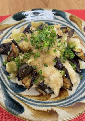 レンジ調理＊鶏むねとなすのおろしポン酢-レシピのメイン写真