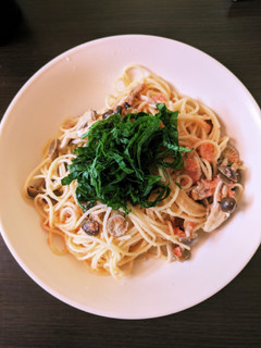 蒟蒻パスタで♪辛子明太子としめじのパスタ-レシピのメイン写真