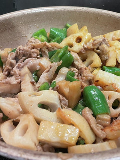 豚肉れんこんピーマンのカレー炒め-レシピのメイン写真