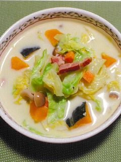 彩り野菜の豆乳スープ煮-レシピのメイン写真