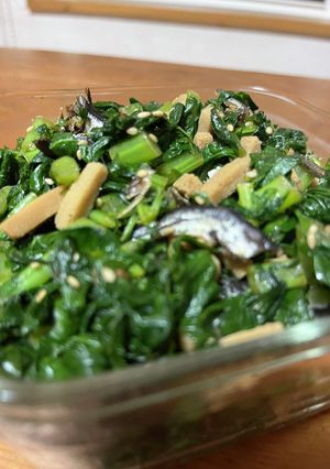 大根葉とギザミ高野豆腐の炒めもの-レシピのメイン写真