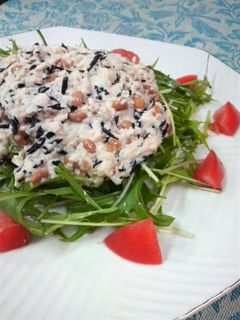 ☆水菜とひじきのマヨおろし納豆サラダ☆-レシピのメイン写真