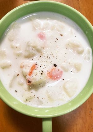 【超簡単】ごろごろ具入りのポテサラスープ-レシピのメイン写真