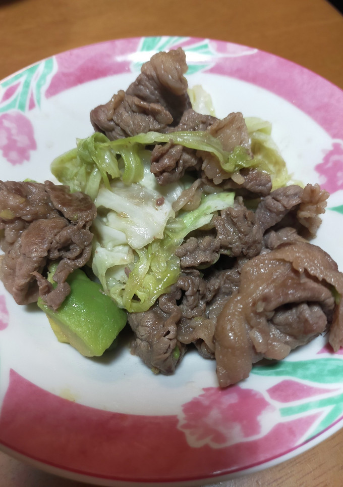 アボカドと牛肉の和風炒め-レシピのメイン写真