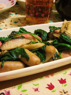 ほうれん草とかまぼこの炒め物-レシピのメイン写真