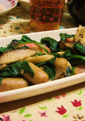 ほうれん草とかまぼこの炒め物-レシピのメイン写真
