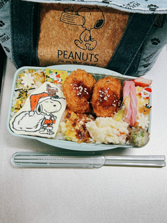 高校男子弁当 サンタスヌーピー♡-レシピのメイン写真
