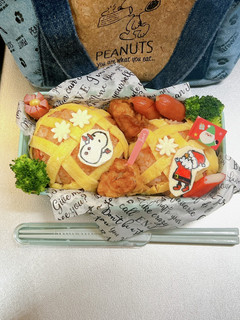 高校男子弁当 クリスマスオムライス-レシピのメイン写真