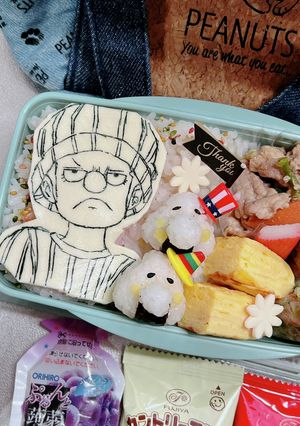 高校男子弁当 鼻デカおじさんキャラ弁-レシピのメイン写真