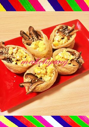 韓国家庭料理☆유부밥ユブパプ☆鶏卵 椎茸-レシピのメイン写真