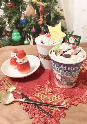 簡単！レンチン！クリスマスデコケーキ！-レシピのメイン写真
