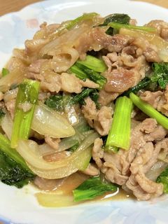 豚肉と小松菜の炒めもの-レシピのメイン写真