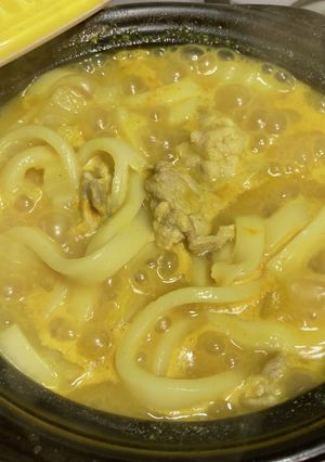 1人鍋で、カレーうどん鍋-レシピのメイン写真