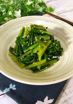 節約料理♪かぶの葉の辛子和え-レシピのメイン写真