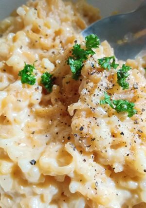 ラーメンおじや カルボナーラ×リゾット風-レシピのメイン写真
