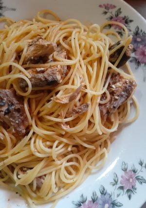 激ウマ簡単★サバ水煮缶でケチャップパスタ-レシピのメイン写真