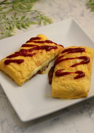 簡単!ランチパック☆オムチーズカレー-レシピのメイン写真