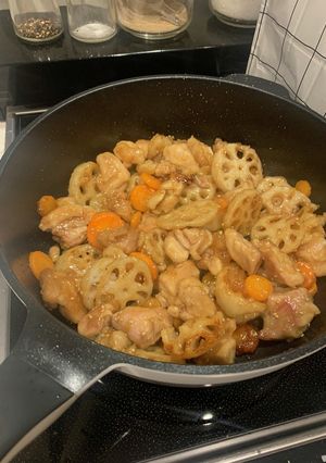 レンコンにんじん鶏肉甘辛炒め-レシピのメイン写真