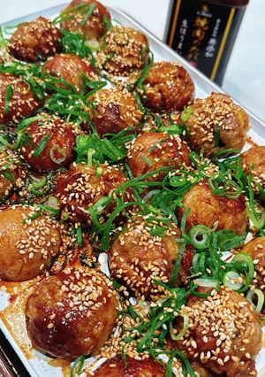 焼肉生だれでたこ焼きサイズ肉巻きおにぎり-レシピのメイン写真