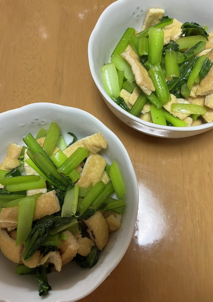 小松菜京あげ炒め-レシピのメイン写真