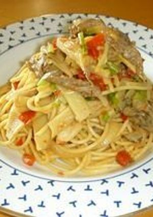 たけのこのパスタ　トマトでリメイク♪-レシピのメイン写真