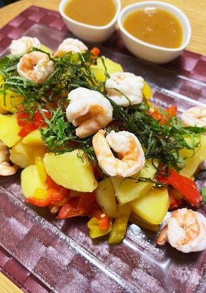 エビタミンホットサラダ　明太ソース-レシピのメイン写真