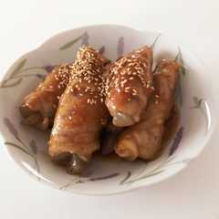 รูปของ 栄養士レシピ♡豚肉のこんにゃく巻き♡