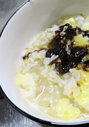 夜食にガッツリどろどろ海苔チーお茶漬け-レシピのメイン写真