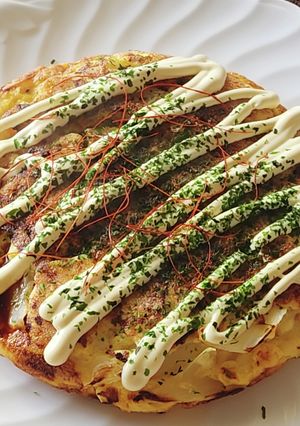 白菜☆ふわふわお好み焼き☆ライスペーパー-レシピのメイン写真