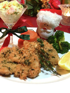 鶏ムネ肉と香草パン粉のクリスマスチキン♡-レシピのメイン写真