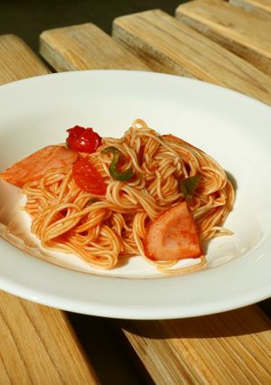 夏野菜そうめんのナポリタン-レシピのメイン写真