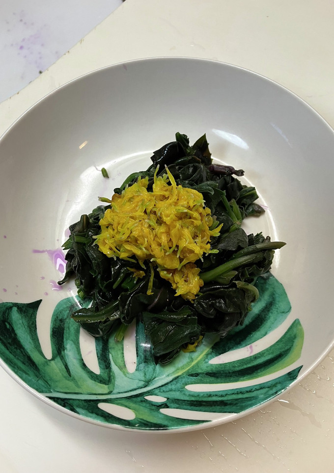 食用菊と金時草のおしたし-レシピのメイン写真
