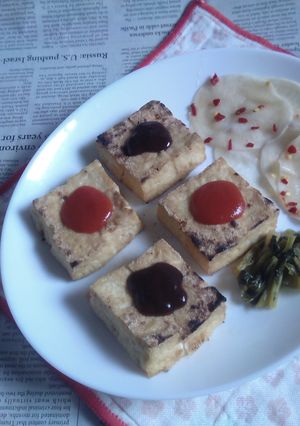 網焼き絹厚揚げ+自家製小カブの甘辛酢漬け-レシピのメイン写真
