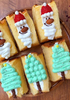 サンタのクリスマスケーキ　シフォンサンド-レシピのメイン写真