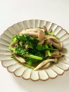 レンジで簡単ほうれん草としめじのお浸し-レシピのメイン写真