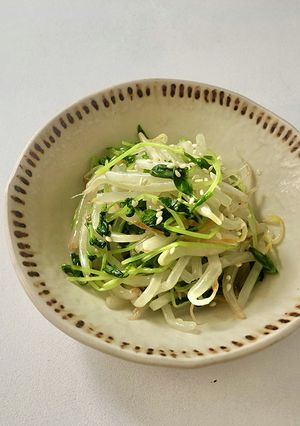 オーブンレンジで豆苗ともやしのナムル-レシピのメイン写真