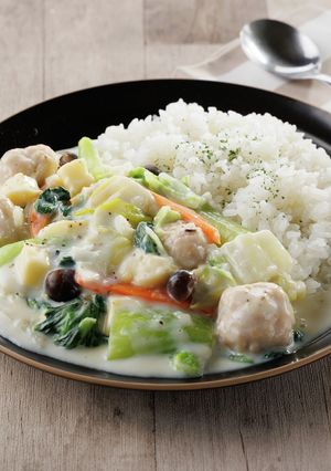 たっぷり野菜と肉団子の中華風クリーム煮-レシピのメイン写真