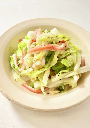 オーブンレンジで白菜とカニカマの中華和え-レシピのメイン写真