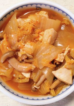 白菜と鶏ささみ しめじの ケチャスープ♬-レシピのメイン写真