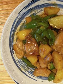 鶏肉とじゃがいもの甘酢炒め-レシピのメイン写真