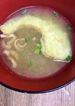 食日記/カボチャ天の味噌汁-レシピのメイン写真
