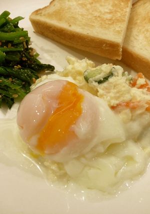 【楽チン】ポテトサラダの温玉のせ-レシピのメイン写真