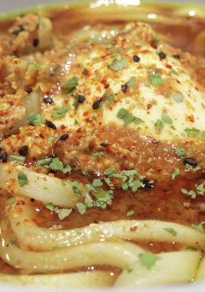 赤だしカレー豚肉うどん-レシピのメイン写真
