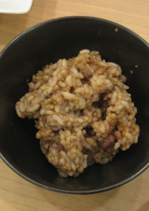 ☆圧力鍋で炊くもちきびと小豆の玄米ご飯☆-レシピのメイン写真