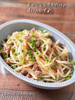 【楽めし】ひき肉もやし-レシピのメイン写真