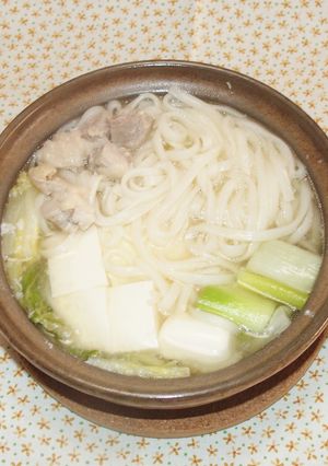 【ひとり鍋】鶏肉と白菜の塩麹土鍋-レシピのメイン写真