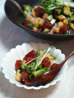 《まぐろと長いものサイコロ丼》-レシピのメイン写真